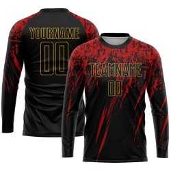 Wholesale custom-designed 100% polyester sublimation men’s long-sleeve football shirts