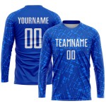 High-quality custom-name long-sleeve football kits in 100% polyester – breathable, factory-made, French style