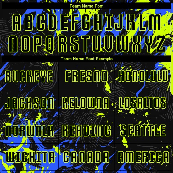 Uniform Custom Soccer Sublimation Black Black Jersey Neon Green-Royal