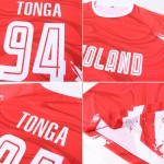 Jersey White Soccer Sublimation Uniform Custom Red