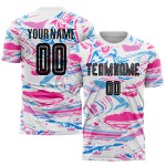 Soccer Sublimation Figure Custom Uniform Jersey Black-Pink