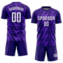 Jersey Purple White Soccer Custom Uniform Sublimation