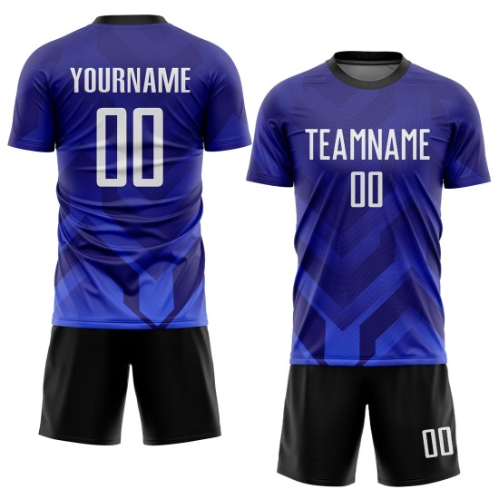 Uniform Jersey Custom Purple Sublimation Soccer White Royal-Navy Dark