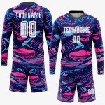 Soccer Uniform Custom Sublimation Jersey White-Pink Figure Soccer Uniform Custom Sublimation Jersey White-Pink Figure