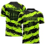 Green Neon Uniform Sublimation Jersey Custom Soccer Black Green Neon Uniform Sublimation Jersey Custom Soccer Black