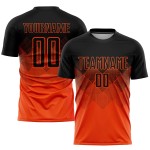 Shape Orange Gradient Black Uniform Soccer Square Sublimation Jersey Custom Shape Orange Gradient Black Uniform Soccer Square Sublimation Jersey Custom