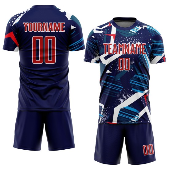 Uniform Jersey Custom Soccer Sublimation Navy Red-White Uniform Jersey Custom Soccer Sublimation Navy Red-White