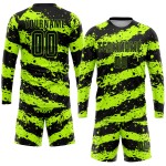 Green Neon Uniform Sublimation Jersey Custom Soccer Black Green Neon Uniform Sublimation Jersey Custom Soccer Black