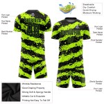Green Neon Uniform Sublimation Jersey Custom Soccer Black Green Neon Uniform Sublimation Jersey Custom Soccer Black