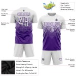Sublimation Uniform Custom Soccer Jersey White Purple