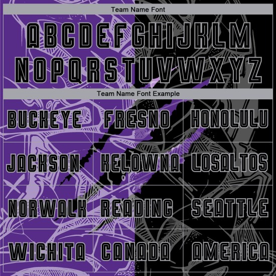 Pattern Uniform Custom Purple-Gray Sublimation Graffiti Jersey Black Scratch Soccer